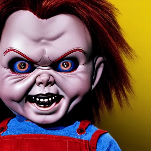 Prompt: Chucky the killer doll on an episode of Full House 8k