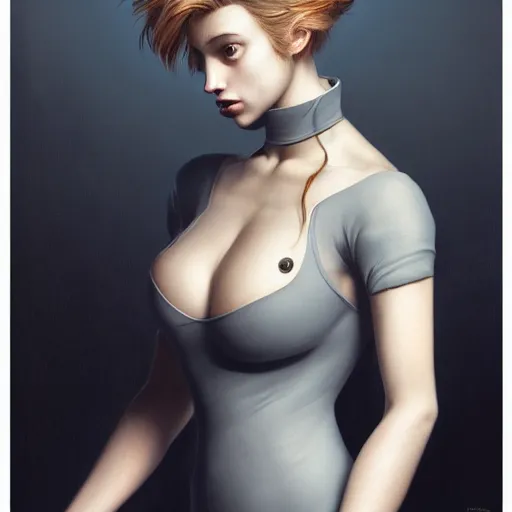 Prompt: painting of a female in a skintight dress, by dan hillier and charlie bowater and pieter claesz and artgerm, 4 k post - processing highly detailed, trending on artstation, cinematic lightning, volumetric lightning, highly detailed, - s 1 5 0