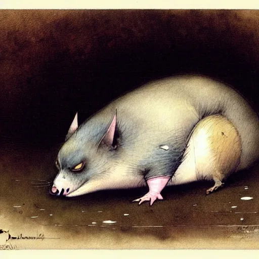 Prompt: ( ( ( ( ( obese rotund cartoon bat. muted colors. ) ) ) ) ) by jean - baptiste monge!!!!!!!!!!!!!!!!!!!!!!!!!!!