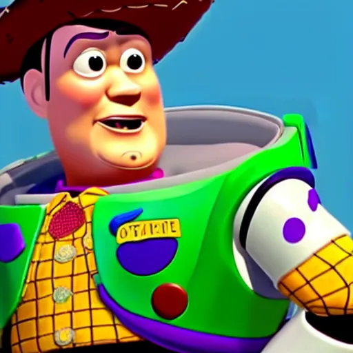 Image similar to a screenshot of Danny Devito in Toy Story (1995)