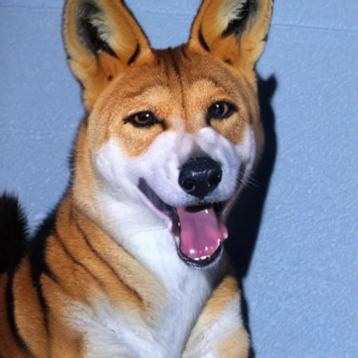 Prompt: realistic photo of dingo took my baby