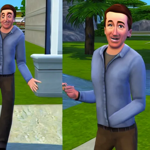 Image similar to tim allen as a sims 3 character