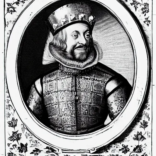 Image similar to a middle - aged man as the king of england in 1 5 0 0 s