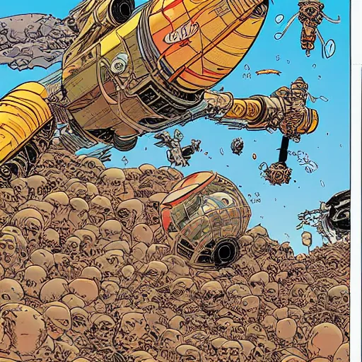 Prompt: james webb space telescop by geof darrow