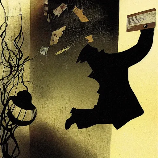 Image similar to Running from the law, by Dave McKean