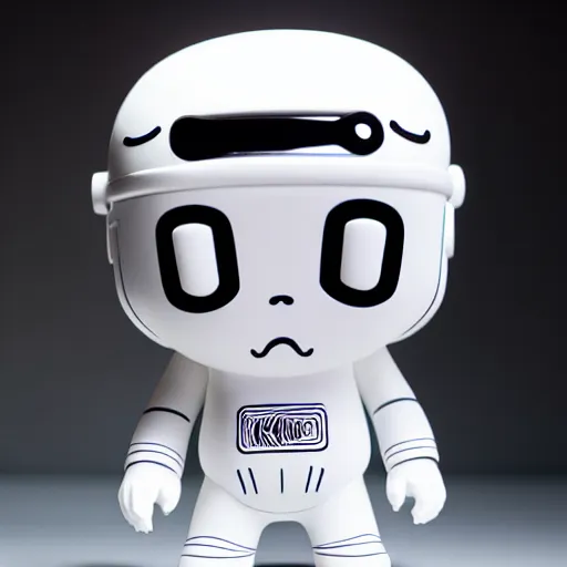 Image similar to an all white art vinyl figure with a microwave oven for a head, in the style of kidrobot, sket - one x iamretro, kenny wong x pop mart, space molly, frank kozik, guggimon, studio lighting, subsurface diffusion, 8 k - h 7 6 8