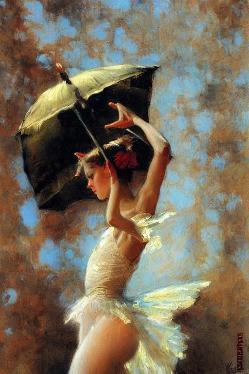 Image similar to ballet dancer, painting by gaston bussiere, craig mullins, j. c. leyendecker