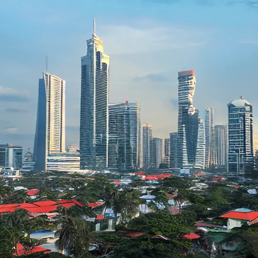 Image similar to manila skyline in the year 2 0 7 0, photograph