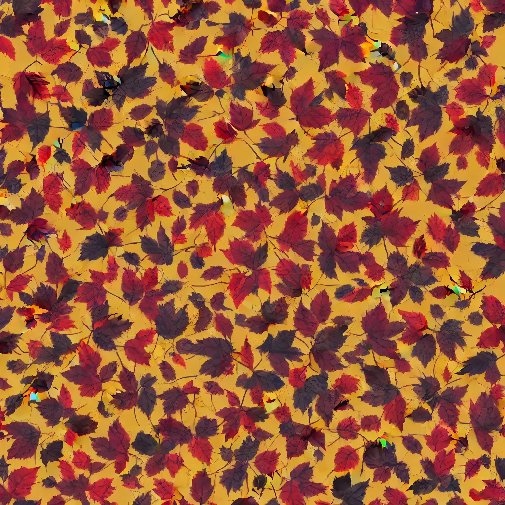 Prompt: autumnal plaid repeating pattern