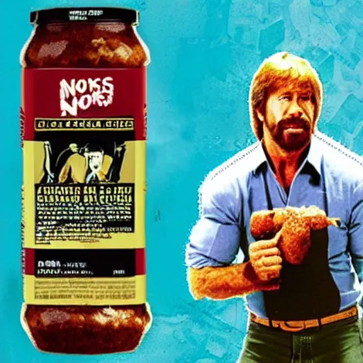 Prompt: chuck norris made of chuck roast