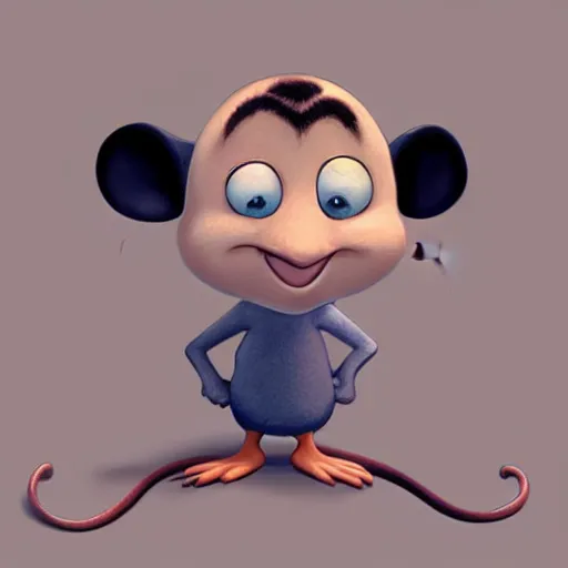 Image similar to mouse by pixar style, cute, illustration, digital art, concept art, most winning awards