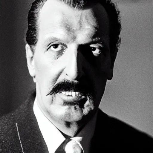Prompt: dslr photo portrait still of vincent price in the new horror movie, by diane arbus, 8 5 mm, f 1. 8, 8 k,