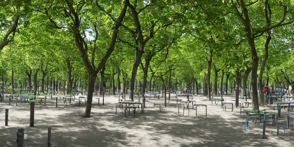 Image similar to an ecological park in paris