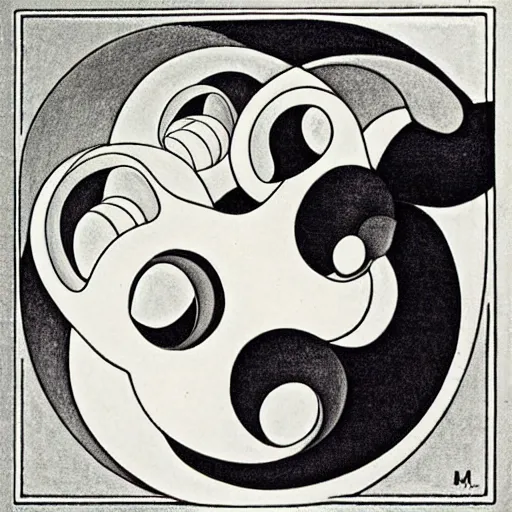 Prompt: Bun by M.C. Escher and Studio Ghibli