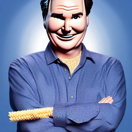 Image similar to uhd norm macdonald made of macaroni.