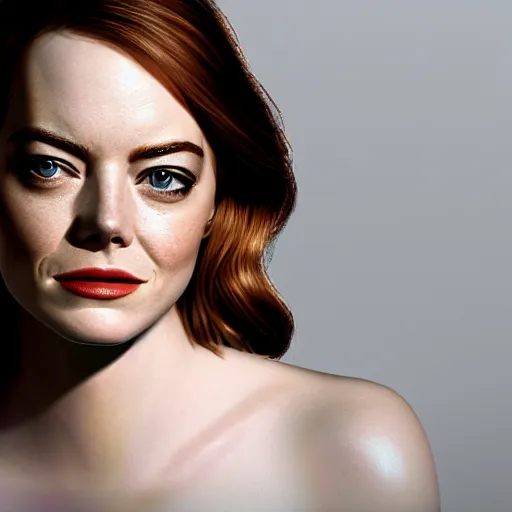 Image similar to Emma Stone as Brooke Shields, hyper realistic, octane render, 8k, high quality