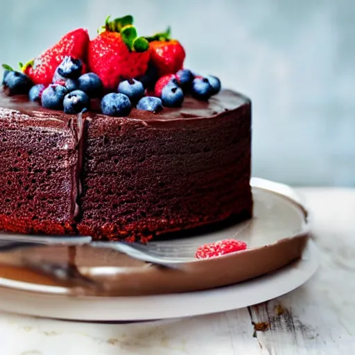 Image similar to chocolate cake with berries