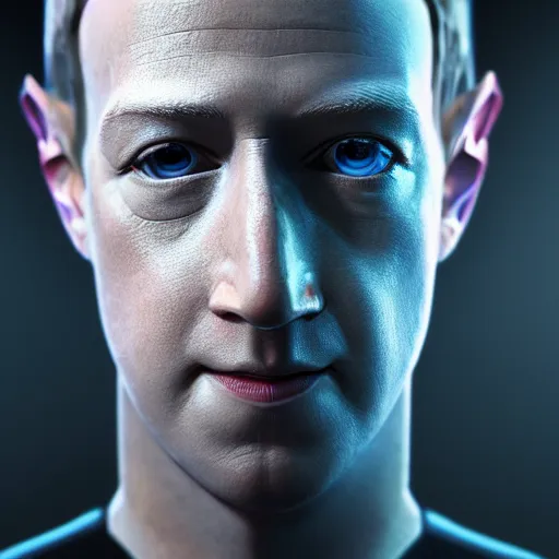 Prompt: Mark Zuckerberg as Lieutenant Commander Data in star Trek TNG, hyperrealistic, highly detailed, depth of field, High definition, 8k, octane render, artstation