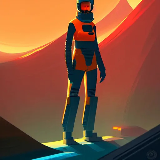 Image similar to a space opera mercenary character in a scenic environment by christopher balaskas