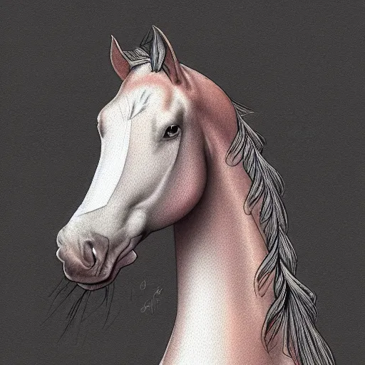 Image similar to a mutant horse,digital sketch