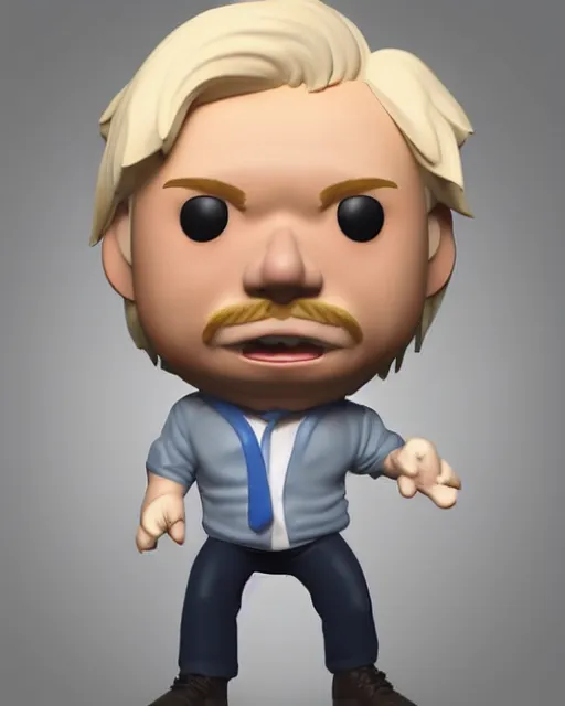 Image similar to full body 3d render of boris johnson as a funko pop, Funko pop, studio lighting, white background, blender, trending on artstation, 8k, highly detailed