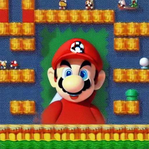 Image similar to super mario crazy award winning nobel prize