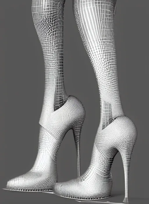 beautiful ultra detailed 3d render of a high heel made | Stable ...