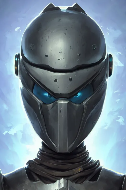 Image similar to epic mask helmet robot ninja portrait stylized as fornite style game design fanart by concept artist gervasio canda, behance hd by jesper ejsing, by rhads, makoto shinkai and lois van baarle, ilya kuvshinov, rossdraws global illumination radiating a glowing aura global illumination ray tracing hdr render in unreal engine 5