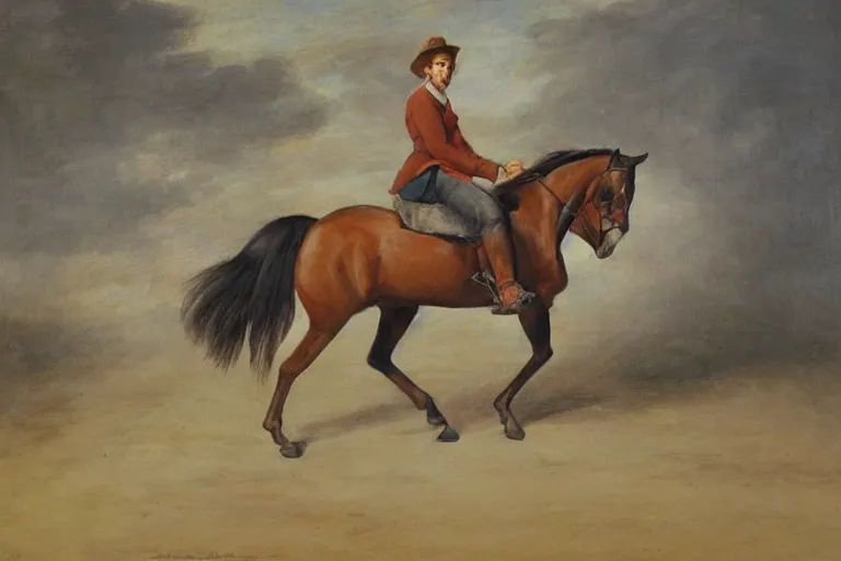 Image similar to horse riding a horse, arstation