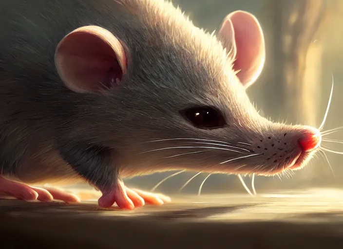 Prompt: highly detailed cute mouse - point of eyes, in gta v, stephen bliss, unreal engine, fantasy art by greg rutkowski, loish, rhads, ferdinand knab, makoto shinkai and lois van baarle, ilya kuvshinov, rossdraws, tom bagshaw, global illumination, radiant light, detailed and intricate environment