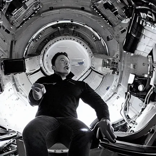 Image similar to Elon musk!! sitting on a spacerocket!, Mr Strangelove, Action shot