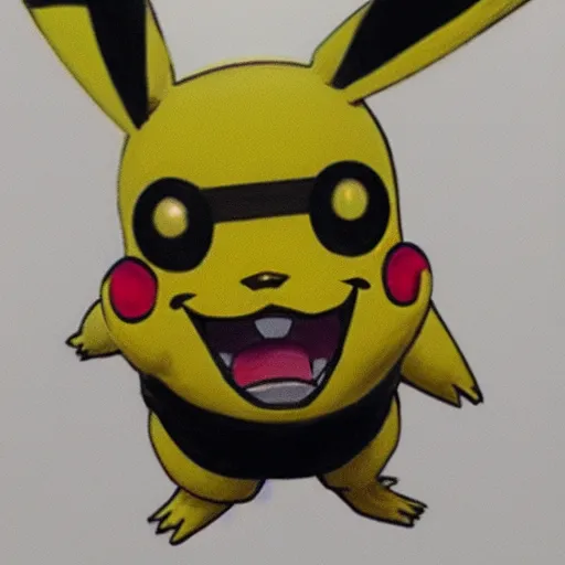 Image similar to an angry pikachu, realistic