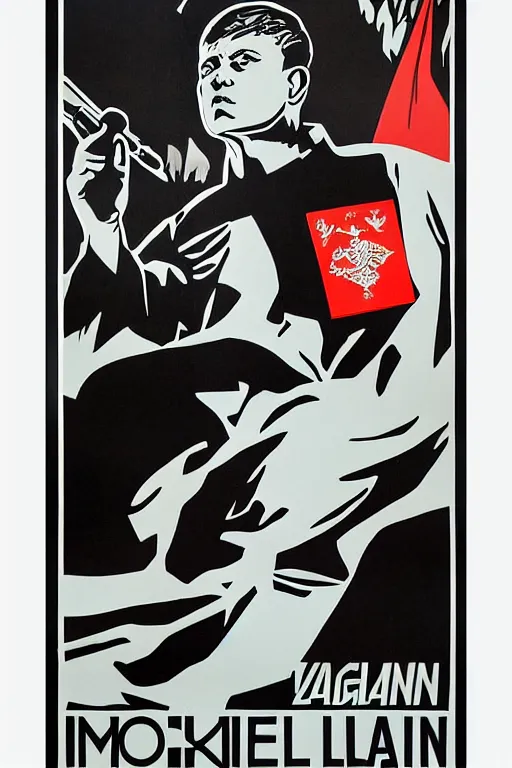 Image similar to yung lean poster, soviet propaganda poster