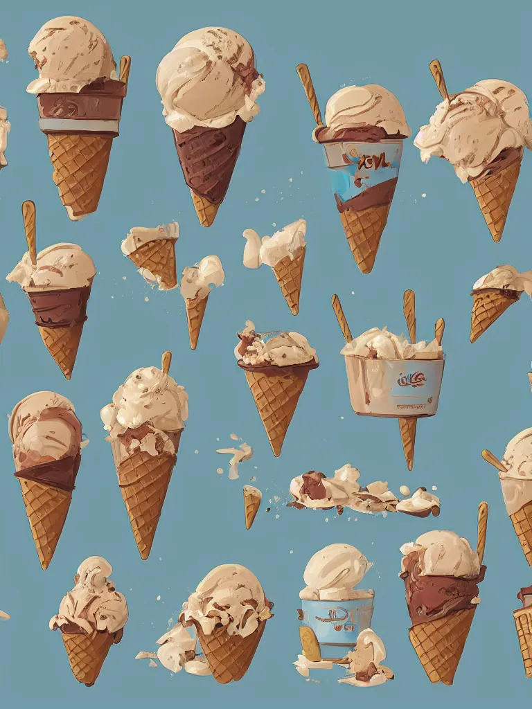 Image similar to ice cream by disney concept artists, blunt borders, rule of thirds