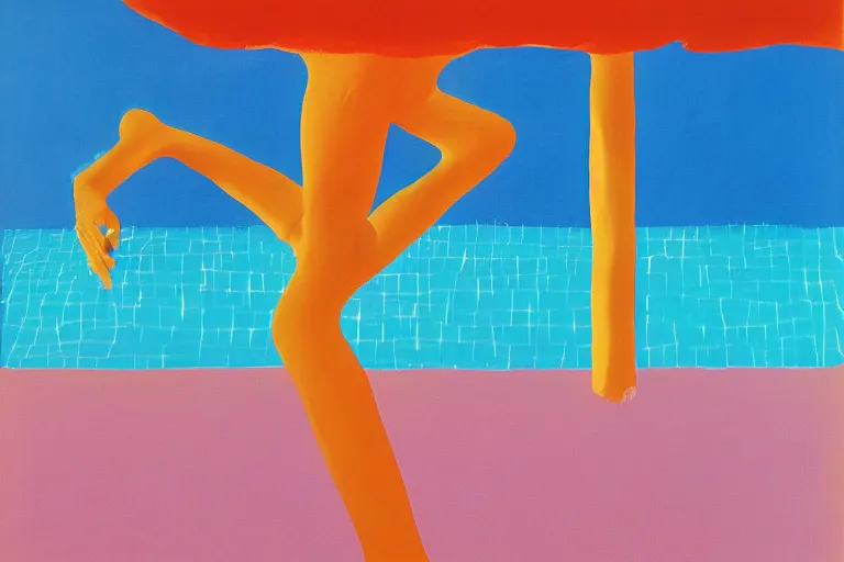 Image similar to david hockney A Bigger Splash (1967) painting