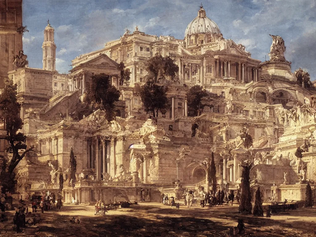 Image similar to vision of rome by adolf hiremy hirschl