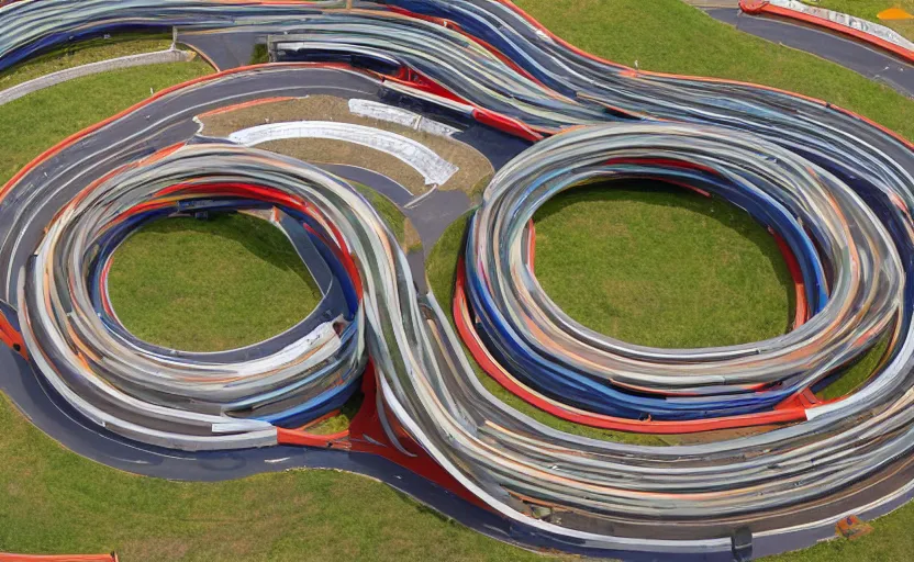 Prompt: interlocking torus cars