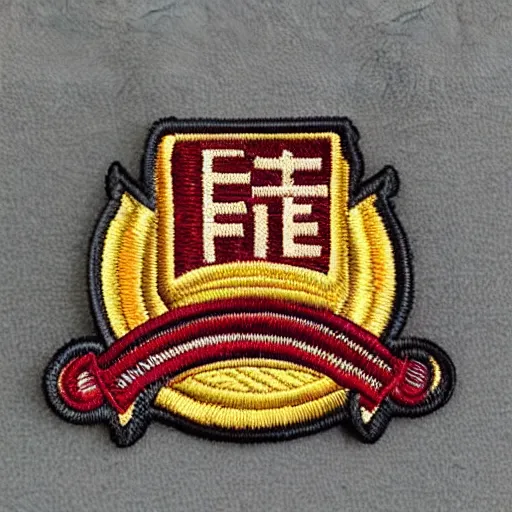 Image similar to fire station flame embroidered patch retro design