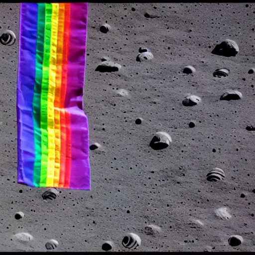 Image similar to lgbt pride parade on the moon 4k