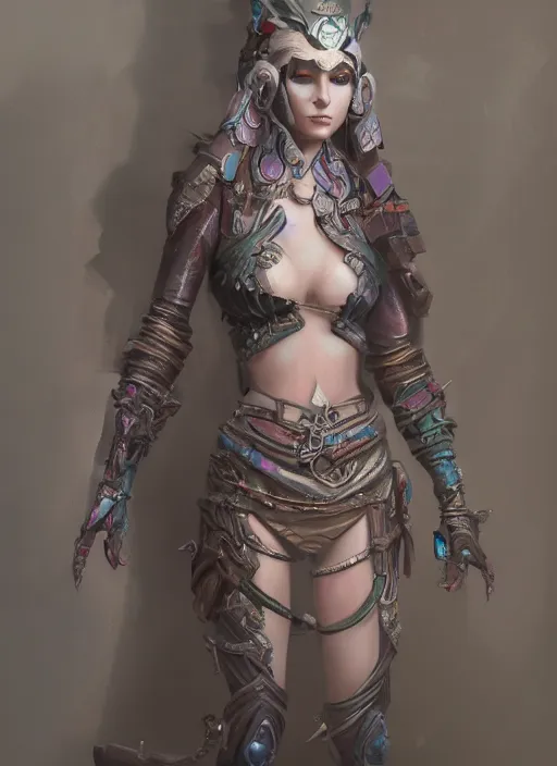 Prompt: full body concept art illustration pastel painting of a D&D female thief in intricate clothing with a very beautiful face and centered eyes, ultra detailed, octane render, 8K, dystopian, micro details