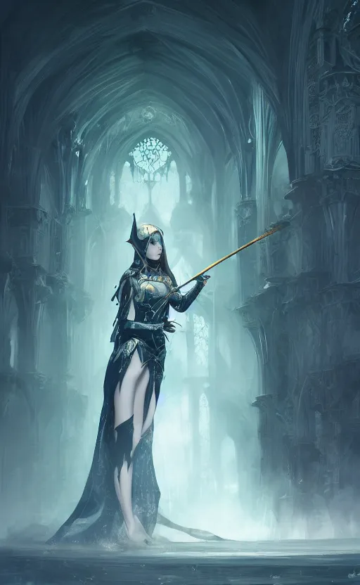 Image similar to Alchemy Imperial Princess knight gothic girl, volumetric lighting, digital painting, highly detailed, artstation, sharp focus, illustration, concept art, ruan jia, steve mccurry, amazing composition, fractal flame, gothic arch frame