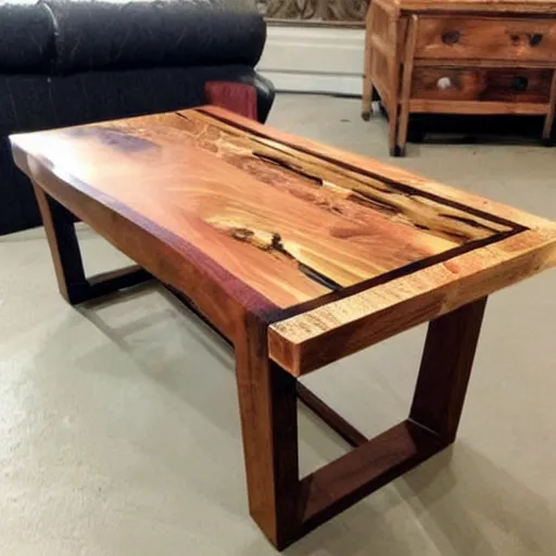 Image similar to an interesting woodwork handcrafted table