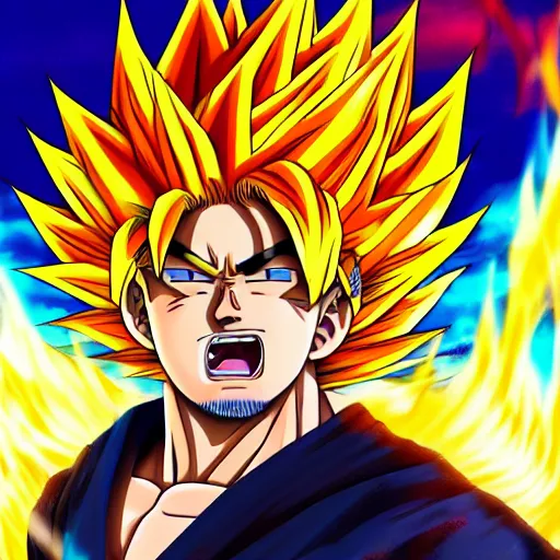 The Super Saiyan - Dragon Ball Custom Anime Portrait