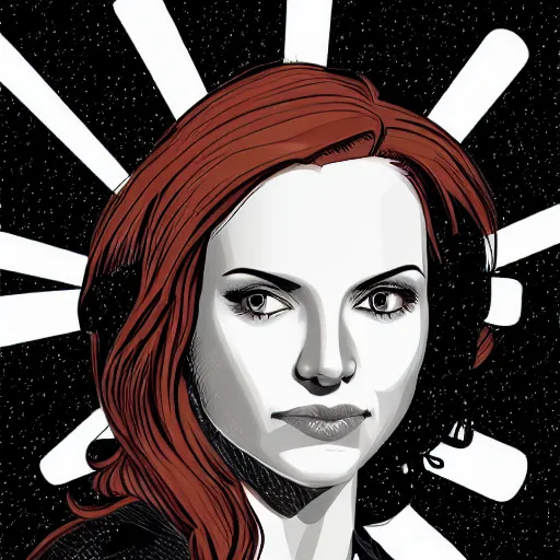 Image similar to detailed vector art of mara jade skywalker