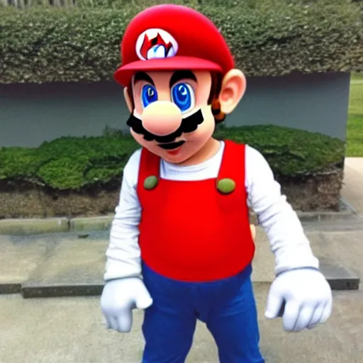Image similar to super mario in real life