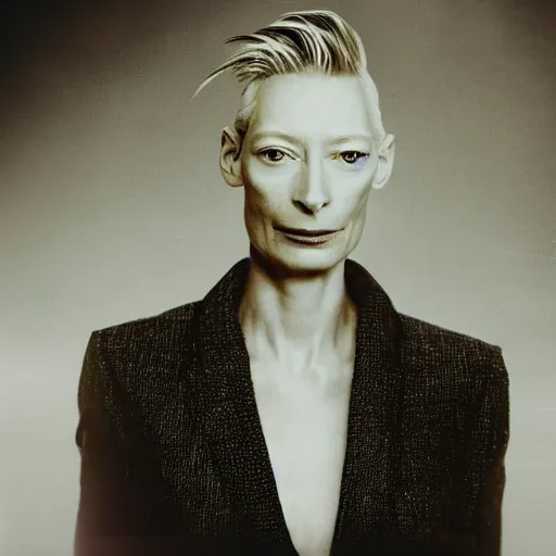 Image similar to tilda swinton lentils double exposure