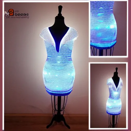 Image similar to fiber optic led dress design