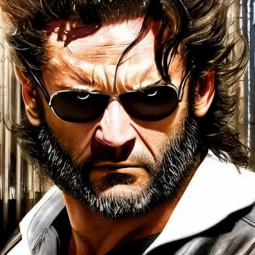 Image similar to wolverine in the sons of anarchy 4 k detailed super realistic