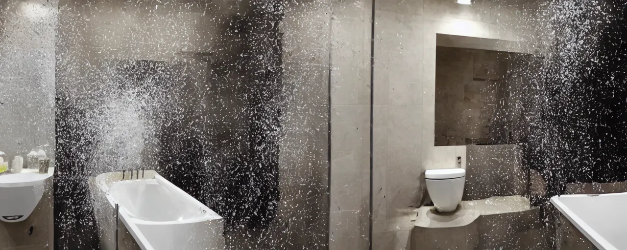 Image similar to a bathroom exploding