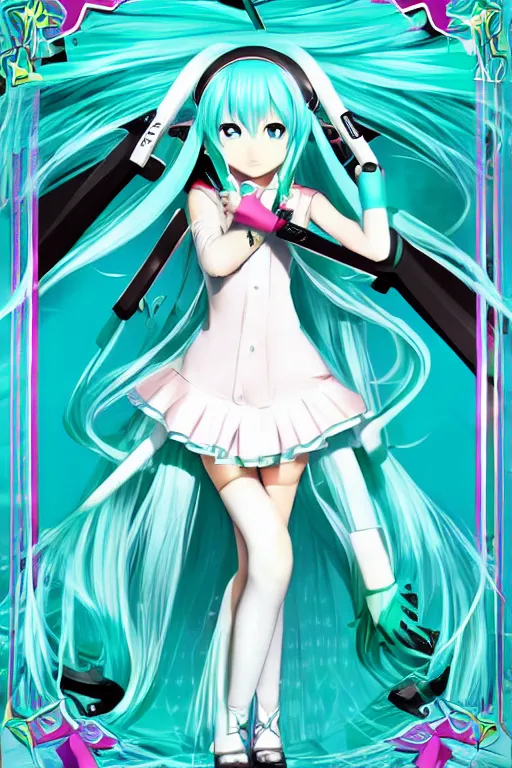 Image similar to hatsune miku poster